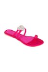 Buy_Preet Kaur_Pink Heart Embellished Toe Ring Flats _Online_at_Aza_Fashions