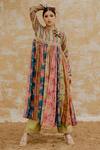 Pooja-Keyur_Multi Color Cotton Silk Anarkali And Palazzo Set_Online_at_Aza_Fashions