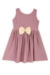 Buy_PWN_Purple Striped Dress For Girls_at_Aza_Fashions
