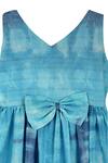 PWN_Blue Tie And Dye Dress For Girls_Online_at_Aza_Fashions