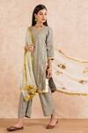 Buy Palak & Mehak Grey Rayon Crepe Gota Embroidered Kurta Set Online at Aza Fashions Buy_Palak & Mehak_Grey Rayon Crepe Gota Embroidered Kurta Set_Online_at_Aza_Fashions