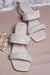 Shop_PHENOMINAAL_Off White Embellishments Strap Block Heels _at_Aza_Fashions