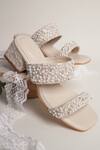 Buy_PHENOMINAAL_Off White Embellishments Strap Block Heels _Online_at_Aza_Fashions