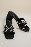 Buy_PHENOMINAAL_Black Embroidered Block Heels _at_Aza_Fashions
