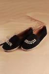 Buy_PHENOMINAAL_Black Embroidered Hand Espadrilles _at_Aza_Fashions