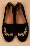 Shop_PHENOMINAAL_Black Embroidered Hand Espadrilles _at_Aza_Fashions
