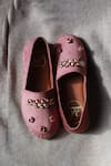 Shop_PHENOMINAAL_Pink Embroidered Velvet Espadrilles _at_Aza_Fashions
