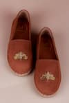 Shop_PHENOMINAAL_Brown Hand Embroidered Espadrilles _Online_at_Aza_Fashions