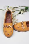 Shop_Phenominaal_Yellow Topaz Crystal Embroidered Espadrilles_at_Aza_Fashions