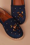 PHENOMINAAL_Blue Embroidered Navy Espadrilles _Online_at_Aza_Fashions