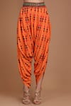 Shop_Preeti S Kapoor_Orange Crepe Square Neck Embroidered Cape And Dhoti Pant Set_Online_at_Aza_Fashions