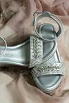 PHENOMINAAL_Silver Hand Embroidered Wedge Heels _Online_at_Aza_Fashions