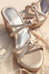 Shop_PHENOMINAAL_Gold Double Strappy Wedge Heels _at_Aza_Fashions