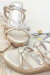Buy_PHENOMINAAL_Gold Double Strappy Wedge Heels _Online_at_Aza_Fashions