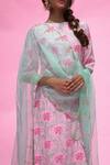 Buy Pita Nila Pink Mulmul, Organza, Handloom Zari Round Printed Kurta Set Online at Aza Fashions Buy_Pita Nila_Pink Mulmul, Organza, Handloom Zari Round Printed Kurta Set _Online_at_Aza_Fashions
