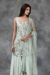Buy_Pooja Peshoria_Purple Silk Organza Embellished Kurta Set _Online_at_Aza_Fashions