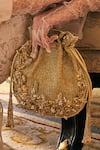 Buy_Lovetobag_Gold Embellished Esme Bead Potli _at_Aza_Fashions