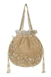 Lovetobag_Gold Embellished Esme Bead Potli _Online_at_Aza_Fashions