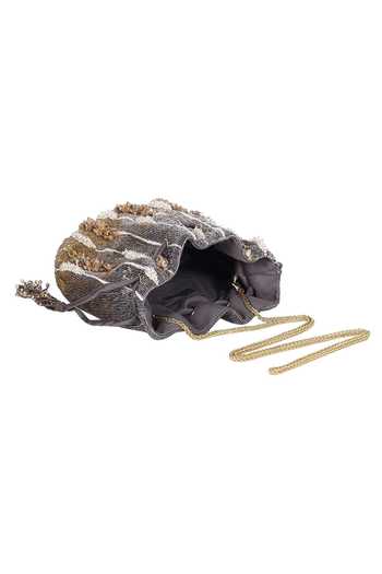 Shop_Lovetobag_Gold Beads, Crystals, Pearls Nora Embellished Potli _Online_at_Aza_Fashions