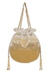 Shop_Lovetobag_Gold Embellished Nora Crystal Potli _at_Aza_Fashions