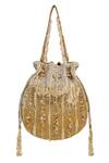 Lovetobag_Gold Embellished Nora Stone Potli _Online_at_Aza_Fashions