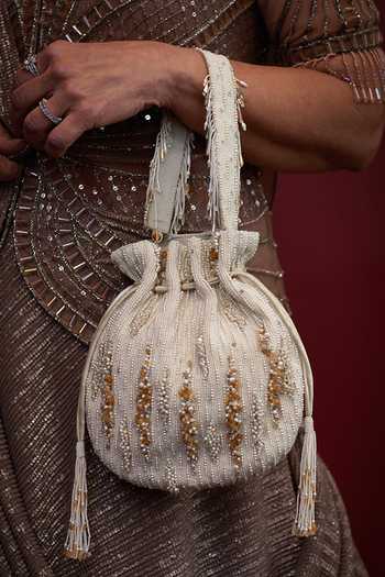 Buy_Lovetobag_Ivory Beads, Crystals, Pearls Nora Embellished Potli Bag _at_Aza_Fashions