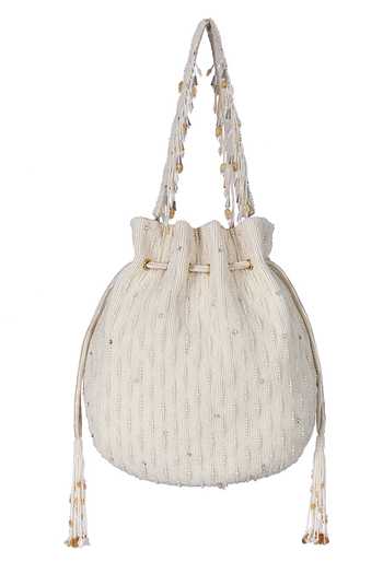 Shop_Lovetobag_Ivory Beads, Crystals, Pearls Nora Embellished Potli Bag _Online_at_Aza_Fashions