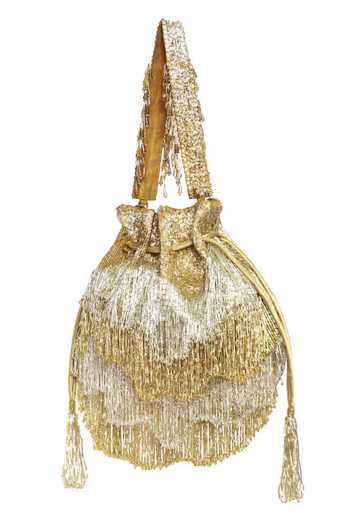 Shop_Lovetobag_Gold Embellished Panache Potli Bag _at_Aza_Fashions