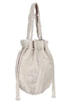 Shop_Lovetobag_Ivory Beads, Pearls, Rhinestones Veira Embellished Potli _at_Aza_Fashions