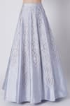 Buy_Masumi Mewawalla_Grey Dupion Embroidery Round Embellished Crop Top And Lehenga Set _Online_at_Aza_Fashions