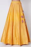 Buy_Masumi Mewawalla_Yellow Raw Silk Embroidery Round Bridal Lehenga Set _Online_at_Aza_Fashions