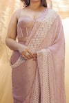 Buy_Masumi Mewawalla_Purple Crepe Embroidery Sweetheart Neck Saree With Corset Blouse  _Online_at_Aza_Fashions