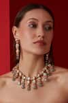 Buy_Paisley Pop_Pink Natural Stones Maheswri Dangler Earrings_Online_at_Aza_Fashions