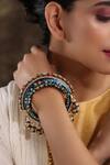 Buy_Paisley Pop_Gold Plated Jadau Hand Painted Meenakari Bangle _Online_at_Aza_Fashions