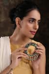 Paisley Pop_Gold Plated Jadau Hand Painted Meenakari Bangle _Online_at_Aza_Fashions