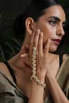 Buy_Paisley Pop_Gold Plated Kundan Hathphool _at_Aza_Fashions