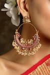 Buy_Paisley Pop_Temple Carved Chandbali Earrings_Online_at_Aza_Fashions