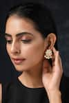 Buy_Paisley Pop_Gold Plated Kundan Earrings _at_Aza_Fashions