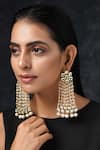 Buy_Paisley Pop_Gold Plated Kundan Long Earrings _at_Aza_Fashions