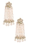 Paisley Pop_Gold Plated Kundan Long Earrings _Online_at_Aza_Fashions