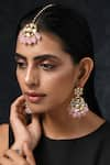 Buy_Paisley Pop_Gold Plated Kundan Danglers With Maangtikka _at_Aza_Fashions