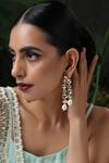 Buy_Paisley Pop_Gold Plated Pearls, Gota Patti Kundan Earrings _Online_at_Aza_Fashions