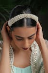 Paisley Pop_Gold Pearl Bead Chain Headband _Online_at_Aza_Fashions