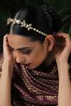 Buy Paisley Pop Gold Kundan Floral Headband Online at Aza Fashions Buy_Paisley Pop_Gold Kundan Floral Headband _Online_at_Aza_Fashions