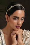 Paisley Pop_Gold Kundan Chain Headband _Online_at_Aza_Fashions