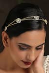 Shop_Paisley Pop_Gold Kundan Chain Headband _Online_at_Aza_Fashions