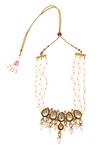 Paisley Pop_Gold Plated Kundan Pendant Necklace_Online_at_Aza_Fashions