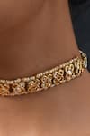 Buy_Paisley Pop_Gold Plated Kundan Choker _Online_at_Aza_Fashions