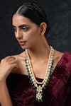 Buy_Paisley Pop_Gold Plated Kundan Layered Necklace _at_Aza_Fashions