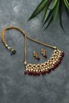 Buy_Paisley Pop_Gold Plated Stone Kundan Choker Set _Online_at_Aza_Fashions